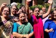 Supporters Tejaswini Ananth Kumar protest raise anti Tejasvi slogans
