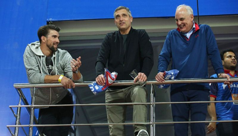 Meanwhile, US swimming legend Michael Phelps was at the ground to watch the match.