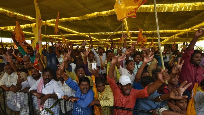 AP CM Chandrababu Naidu Participated in Election Campaign Public Meeting at Ananthapuram