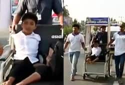 Disabled boy starts wheelchair protest against Kerala government