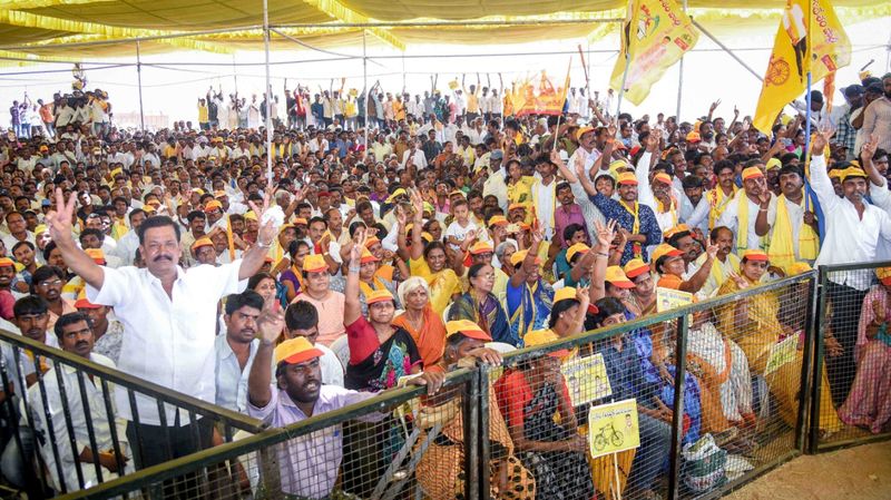 AP CM Chandrababu Naidu Participated in Election Campaign Public Meeting at Puttaparthi