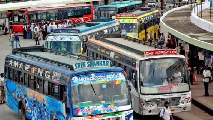 Private Buses Not Care about Government Warning in Karnataka grg Private Buses Not Care about Government Warning in Karnataka grg