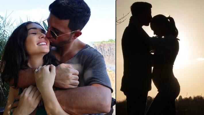 amy jackson shows her baby scan in video amy jackson shows her baby scan in video