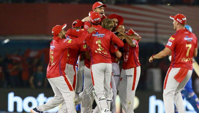 Kings XI Punjab celebrate their incredible win. Curran's hat-trick victims were Harshal Patel, Kagiso Rabada and Sandeep Lamichhane. "I didn't really know (about the hat-trick)," said Curran.  "When we won the game, one of the players came up to me and said 'you've got a hat-trick'. I had absolutely no idea I had taken one."