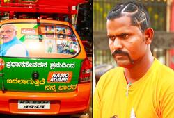 Modi admirer gets unique haircut modifies car to highlight PM achievements