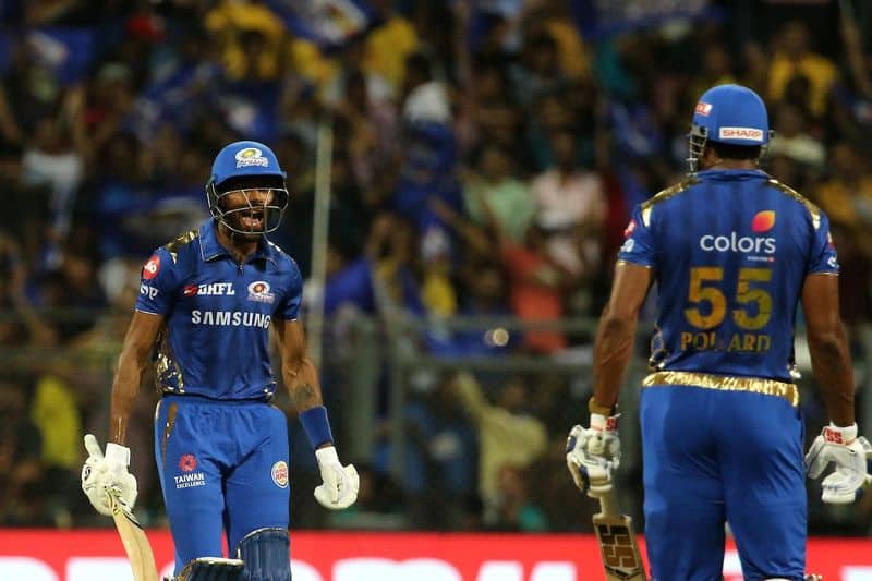 Hardik Pandya's helicopter shot stunned the crowd as Mumbai Indians registered a 37 run win against Chennai Super Kings on Wednesday.