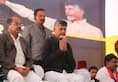 Andhra Pradesh CM Chandrababu Naidu stage protest against income tax raid on TDP leaders