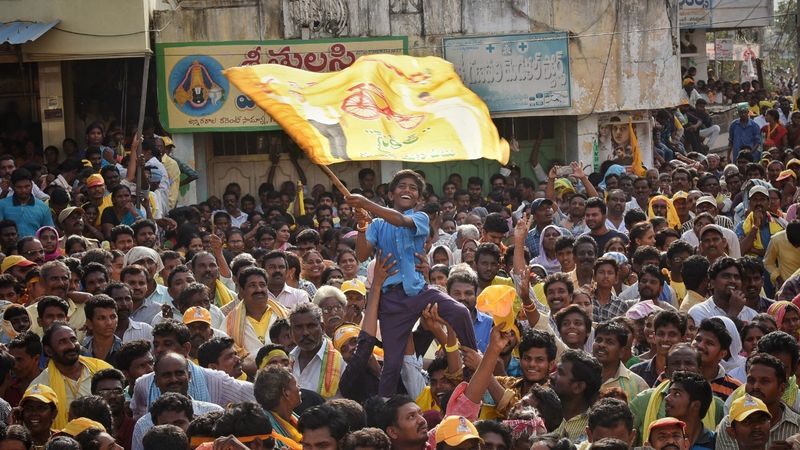 Chandrababu Naidu,HD Deve Gowda Participated in Election Campaign Public Meeting at Tiruvuru