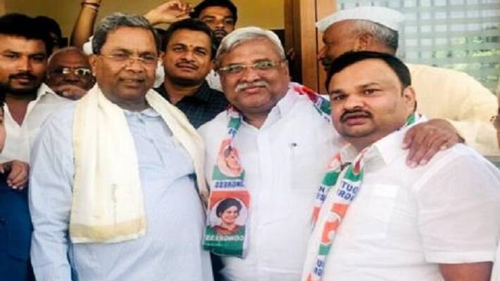 Gadag BJP Former MLA Shrishailappa bidarur Joins congress Gadag BJP Former MLA Shrishailappa bidarur Joins congress