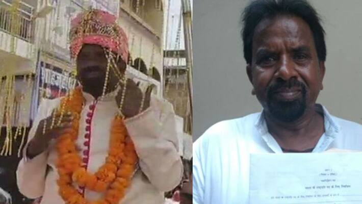 a candidate going to file nomination as bride groom a candidate going to file nomination as bride groom