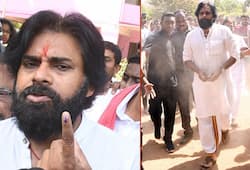 Pawan Kalyan casts vote defends Jana Sena leader damaged EVM