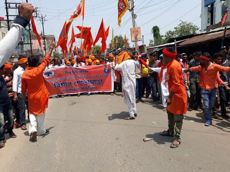 The Viswa Hindu Parishad (VHP) had planned to take out nearly 700 rallies across South Bengal to celebrate Ram Navami on April 14. However, West Bengal Police denied permission to carry arms by the participants.This year, the VHP said there will be no arms in Ram Navami processions organised by it."We have received permission for rallies. We will abide by the direction of the police and no one will carry arms during Ram Navami rallies conducted by us," VHP organisational general secretary (eastern region) Sachindranath Sinha told PTI. He said the VHP would organise around 700 small, medium and big rallies across South Bengal and less number of processions in north Bengal due to elections.