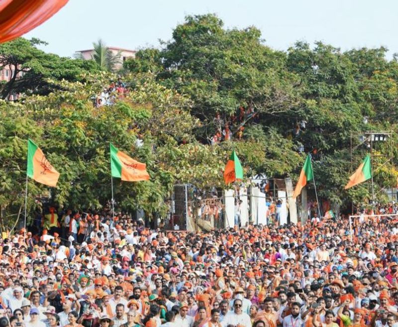 Prime Minister Narendra Modi's rally in south Bengaluru saw a lot of high attendance.