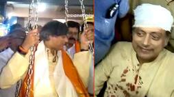 Shashi Tharoor injures head Thiruvananthapuram temple