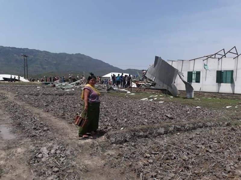 According to reports, two women were crushed to death after a house collapsed at Churachandpur district. Another woman, who ran a tea shop at the Wari area in Kakching district, was killed when a tree fell on her.