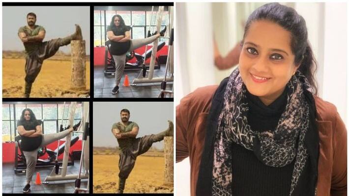 sajna Najam's photo imitated mohanlal ithikkara pakki sajna Najam's photo imitated mohanlal ithikkara pakki