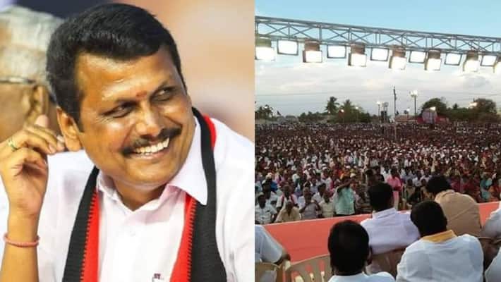 Senthil Balaji Mass Crowed at Aravakurichi Senthil Balaji Mass Crowed at Aravakurichi