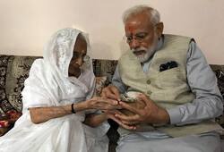 PM Modi seeks mother's blessings with eye on sweeping Gujarat again