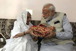 Prime Minister Narendra Modi met his mother at her residence before casting vote