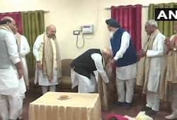 Modi Nomination from Varanasi: Allies Join In Show Of Strength, touching Prakash Singh Badal feet big message to Sikh Community