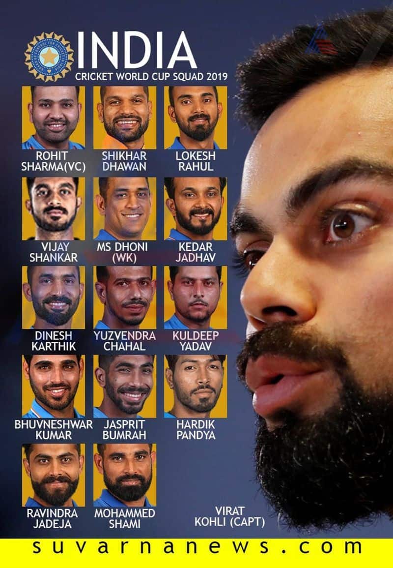 ICC Men's Cricket World Cup 2019 full Squad