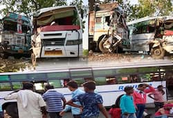 Bus truck accident in korya chhattisgarh