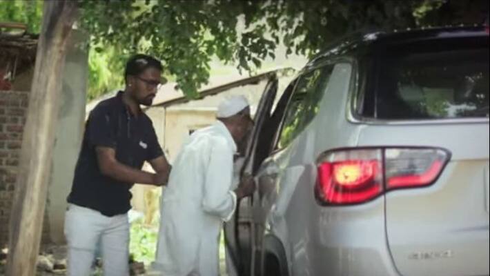 Jeep India help Rural people to cast their vote through compass SUV car Jeep India help Rural people to cast their vote through compass SUV car