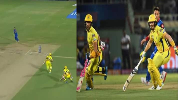 watson du plessis confusing between wickets while running watson du plessis confusing between wickets while running