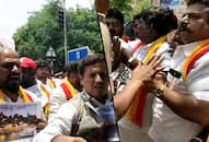 Upset over Kumaraswamy stay in resort Kannada activists try laying siege Vidhana  Soudha