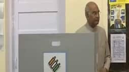 President Ram Nath Kovind casts vote as does predecessor Pranab Mukherjee