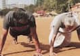 ON MOTHERS DAY MILIND SOMAN'S  80 YEAR OLD MOM DOES PUSH UP