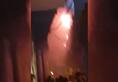 A house caught fire in Noida