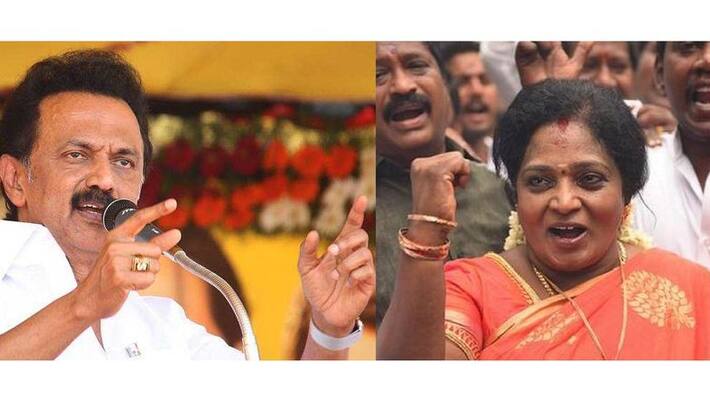 mk stalin statements against BJP and tamilisai mk stalin statements against BJP and tamilisai