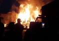 heavy fire broke out in a village of Madhya Pradesh