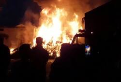 heavy fire broke out in a village of Madhya Pradesh