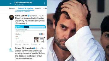 Rahul gandhis fake 'Modilie tweet Oxford dictionaries exposes Congress president