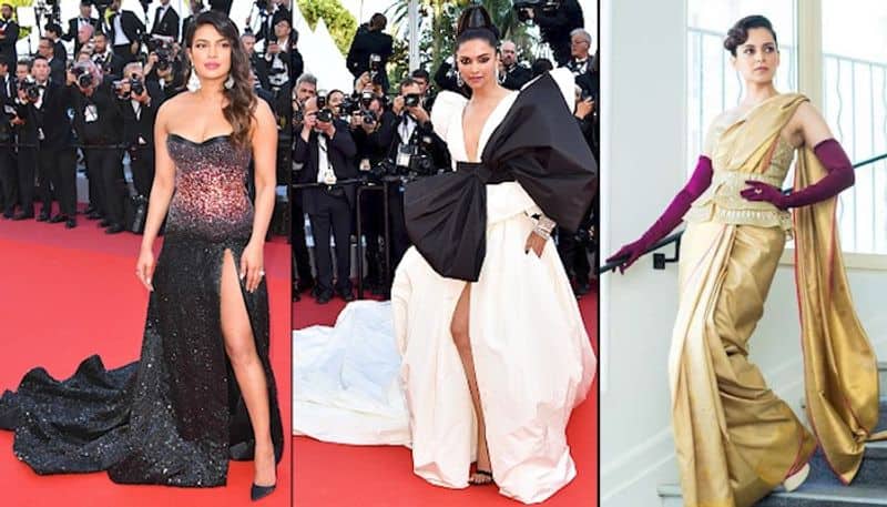 Actresses Deepika Padukone, Priyanka Chopra and Kangana Ranaut took over Cannes with their stunning looks. The Bollywood divas arrived at the sunny French Riviera on Thursday night representing different brands. Check out their looks:
