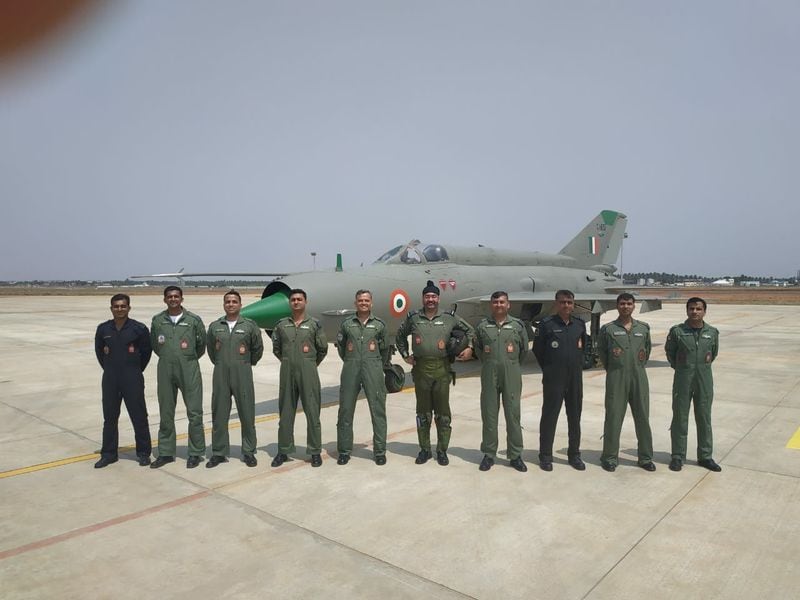 Air Chief Marshal BS Dhanoa on Friday flew a MiG-21 Type 96 fighter jet at Sulur airbase in Coimbatore, Tamil Nadu.