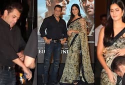 Salman Khan caught on camera fixing Katrina Kaif saree