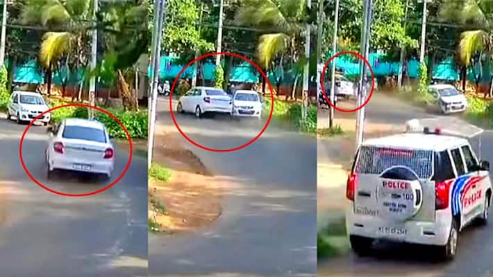 Car chased by Kerala Police Viral Video Car chased by Kerala Police Viral Video
