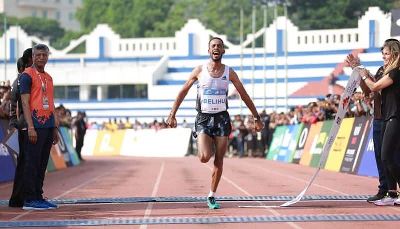 Ethiopias Andamlak Belihu triumphs at the  TCS World 10K Bengaluru 2019