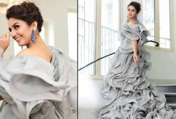Cannes 2019: Huma Qureshi sizzles on red carpet in grey ruffled Gaurav Gupta gown