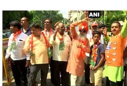 BJP SUPPORTERS CELEBRATE WIN IN LOK SABHA ELECTION 2019