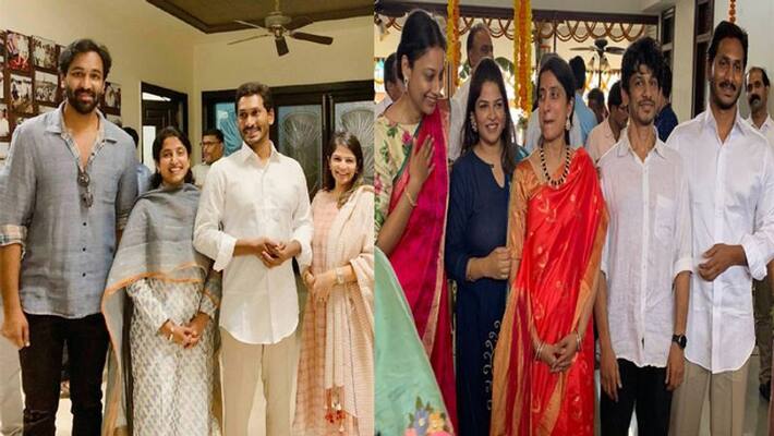 hero manchu vishnu meets ys jagan at lotuspond hero manchu vishnu meets ys jagan at lotuspond