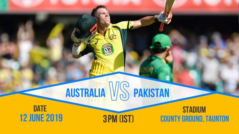 Australia and Pakistan will battle it out in Taunton on June 12.