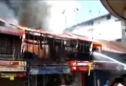 Kerala Massive fire breaks out Broadway market Kochi