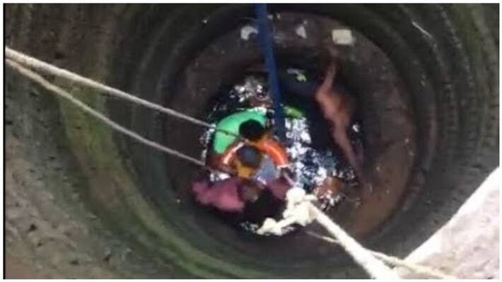 Woman fallen in 40 feet deep well Woman fallen in 40 feet deep well