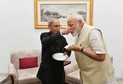 PM Modi meet Former President Pranab Mukherjee, tweet pictures