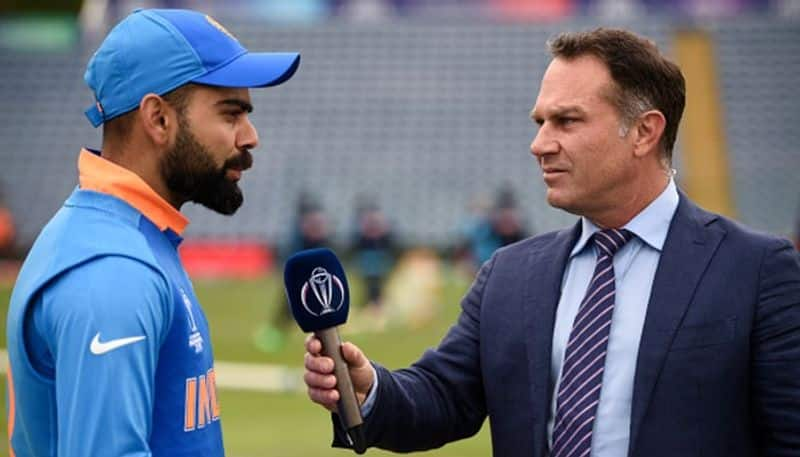 Kohli talks to Australian commentator Michael Slater.