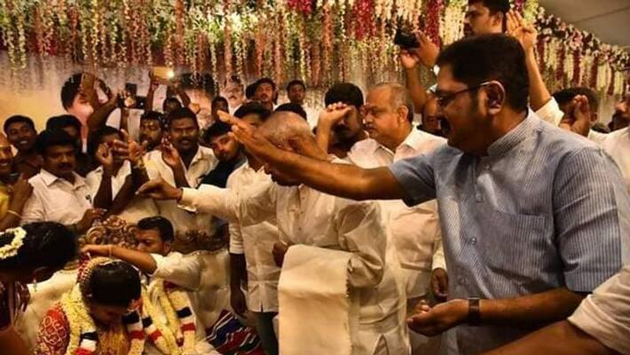 Dinakaran commends at marriage hall Dinakaran commends at marriage hall